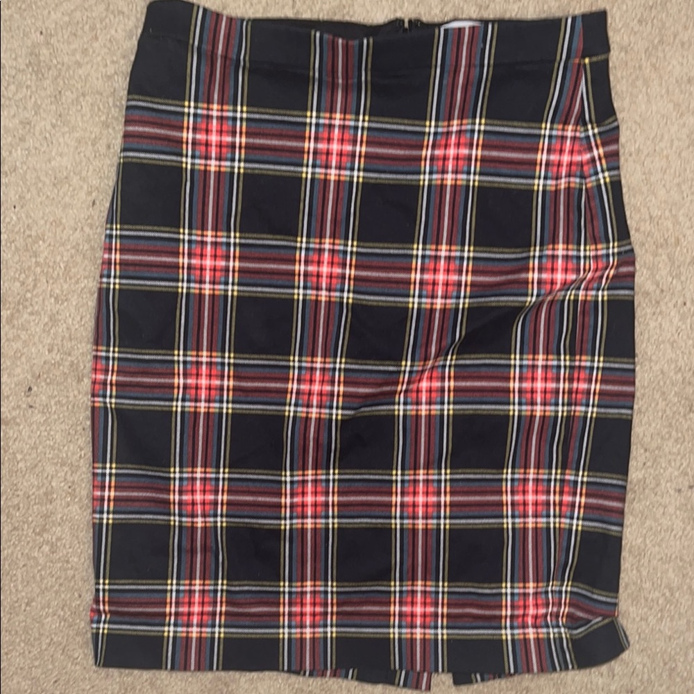 Red and Black Pencil Skirt